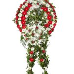 Lilyum-Gerbera Çiçekleri Ayaklı Çelenk