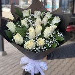 15 beyaz gül buketi